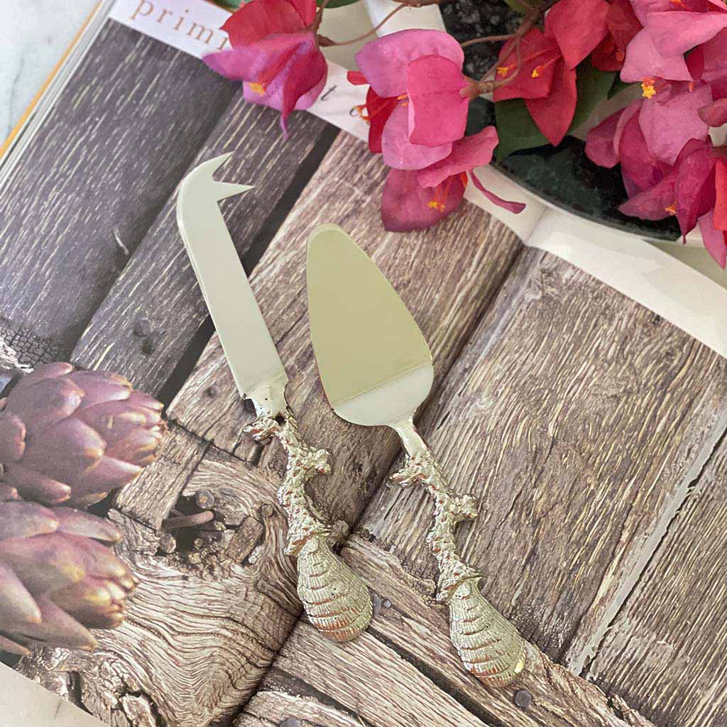 Coral Cheese Knife Set – Creo Living Coral Cheese Knife Set - Image 2