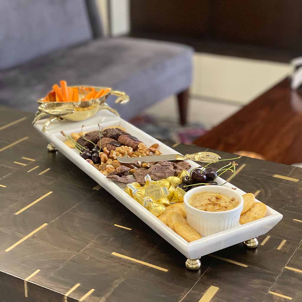 Home – Creo Living Nepa Platter, snack platter tray, serving platter organizer, serving platter set, luxury serveware, serving platters