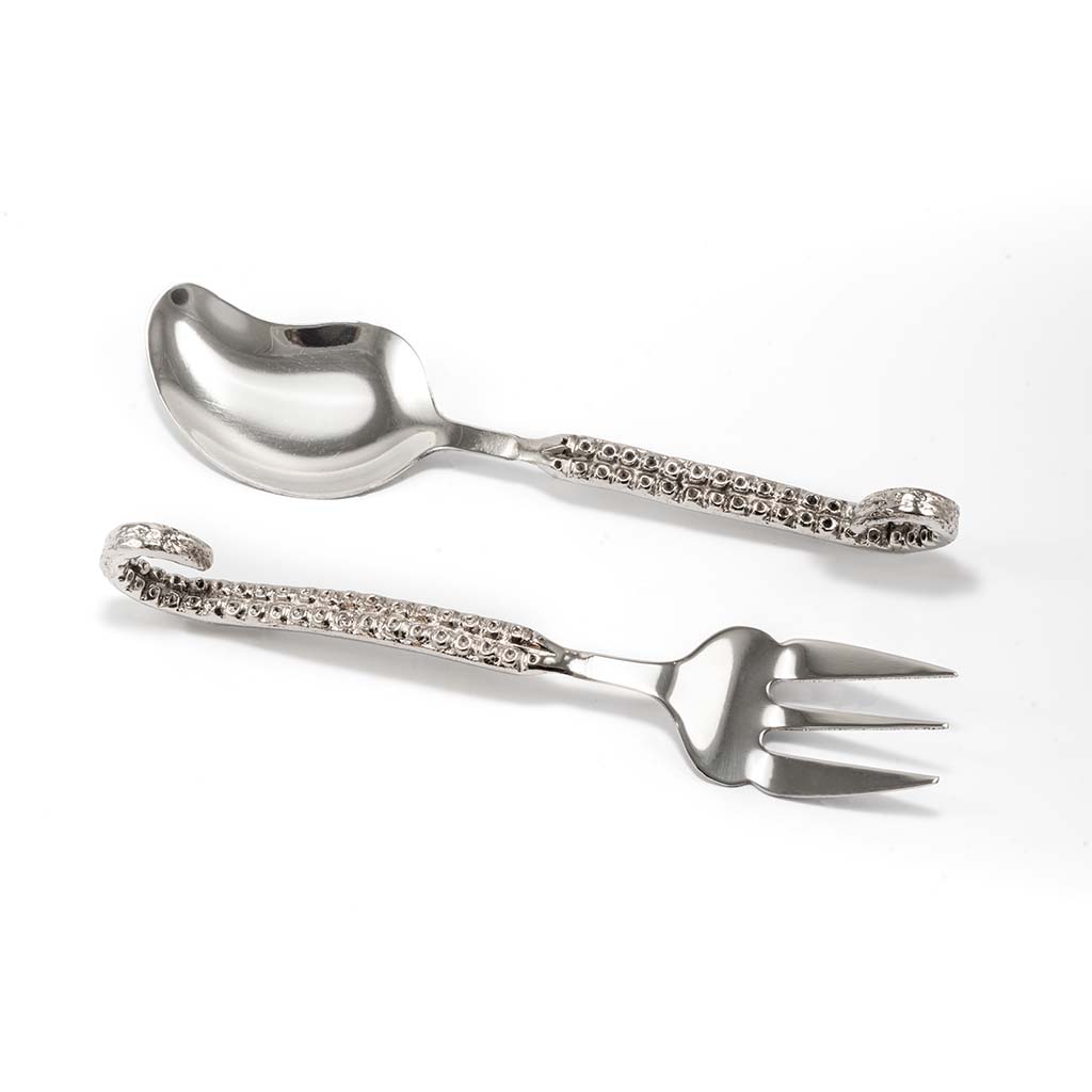 Octopus Salad Spoon Set – Creo Living Octopus Salad Spoon Set , quality cutlery , table cutlery and crockery , flatware , cutlery sets