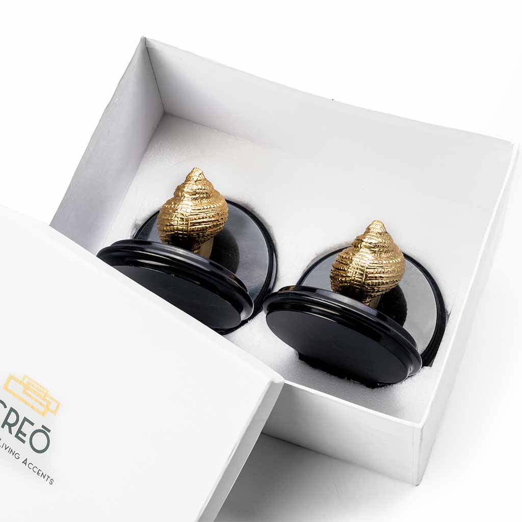 Concha Bookends , Seashell Bookends , Brass Bookend , Home Décor , Bookend Pakistan