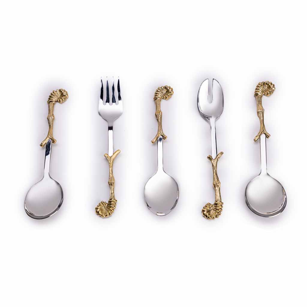 Home – Creo Living Dali Serving Spoon Set 5pcs , quality cutlery , table cutlery and crockery , flatware , cutlery sets