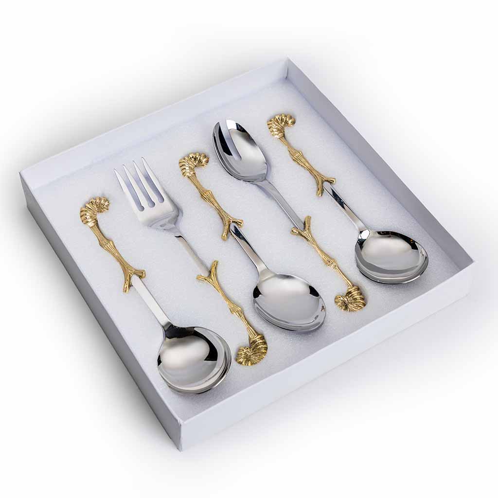 Home – Creo Living Dali Serving Spoon Set 5pcs , quality cutlery , table cutlery and crockery , flatware , cutlery sets