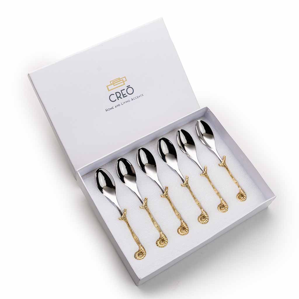 Home – Creo Living Dali Dessert Spoon Set 6pcs , quality cutlery , table cutlery and crockery , flatware , cutlery sets